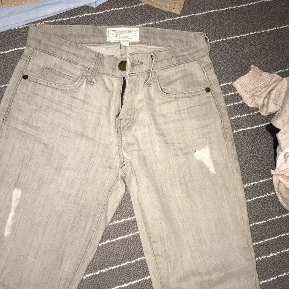 Current Elliot gray straight leg jeans